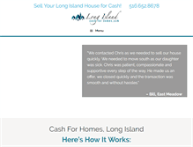 Tablet Screenshot of longislandcashforhomes.com